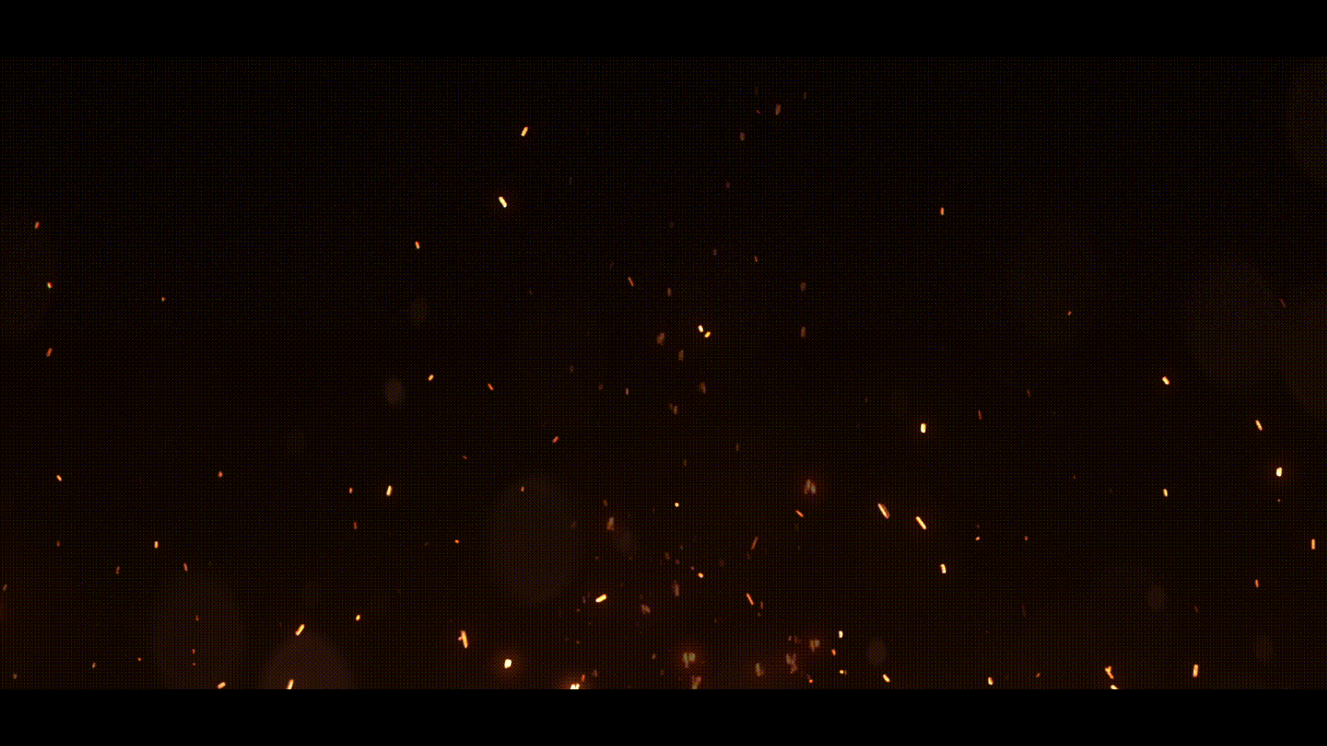 Floating embers animation